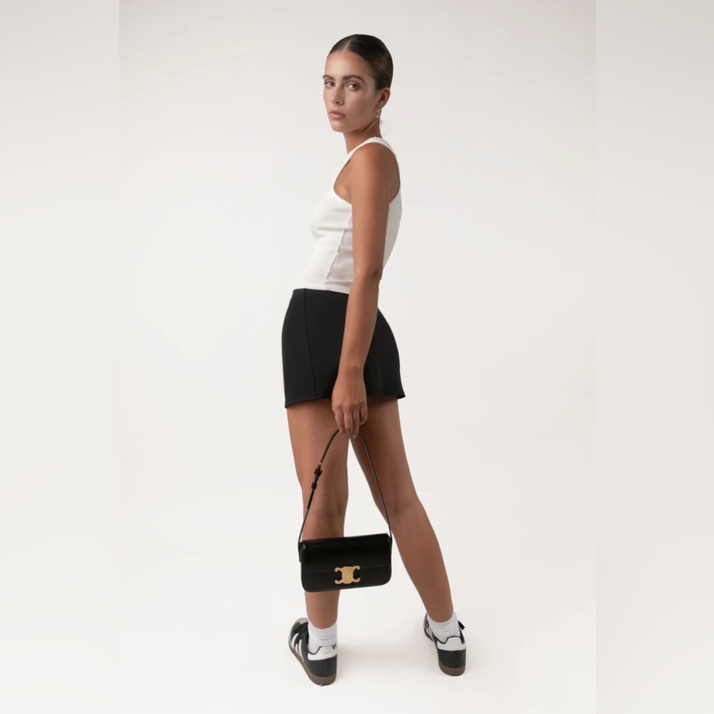 Foundationals Cruise Stretch Mini Skirt in jet black